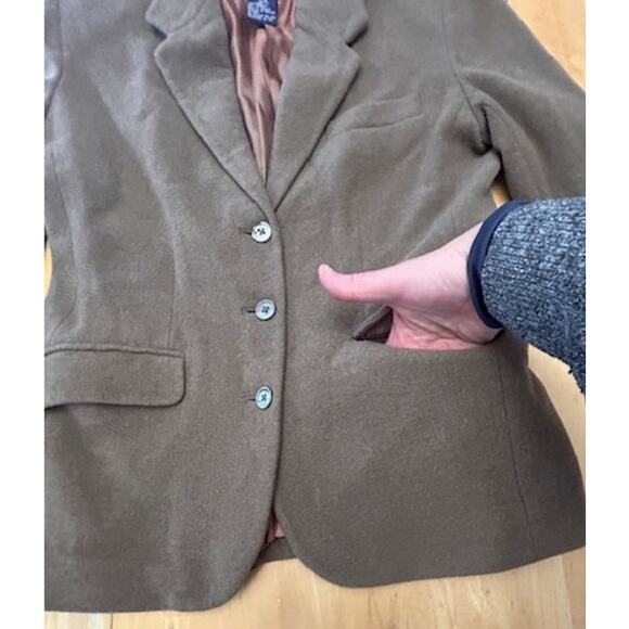 Gap Classic Tan Wool Blend 3-Button Blazer Womens Size Medium - Picture 8 of 10